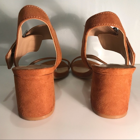 Matt and Natt High Heel Suede Block Sandal - 7 - Picture 3 of 5
